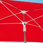 Garden Umbrella with Structure in Striped Aluminum and Fabric - Renaud Viadurini