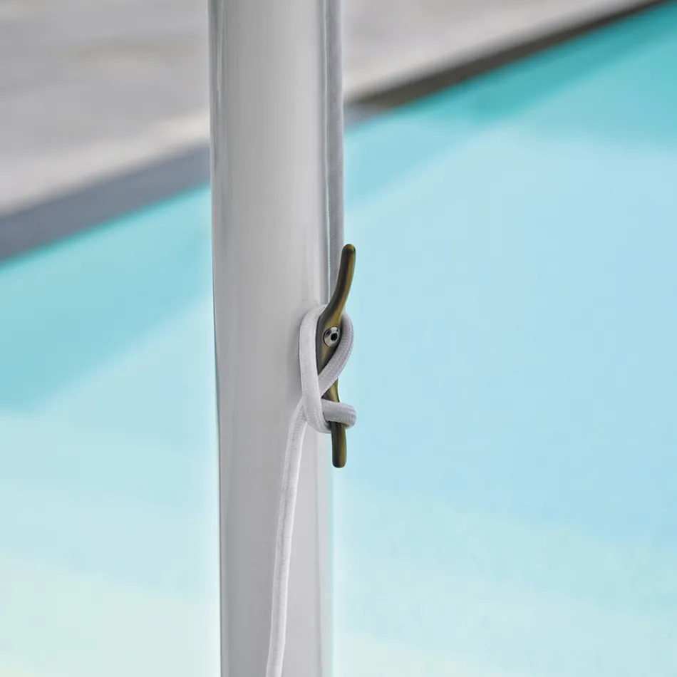 Garden Umbrella with Colored Cloth and Aluminum Structure - Norbert Viadurini