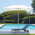 Garden Umbrella with Colored Cloth and Aluminum Structure - Norbert Viadurini