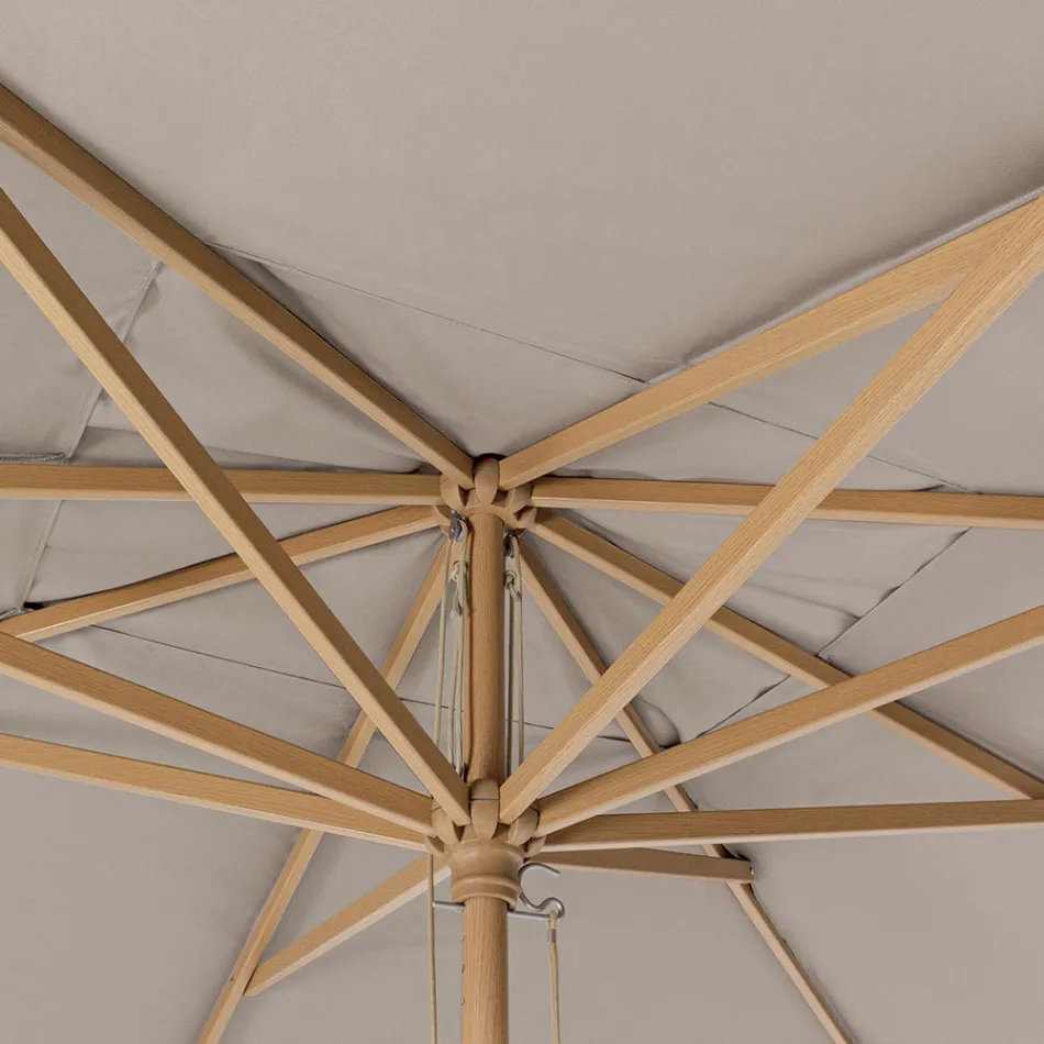 Garden Umbrella with Dove Gray Polyester Canvas 3x4 m, Homemotion - Lucius Viadurini