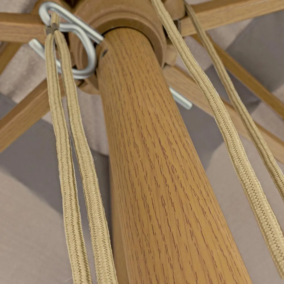 Garden Umbrella with Dove Gray Polyester Canvas 3x4 m, Homemotion - Lucius Viadurini