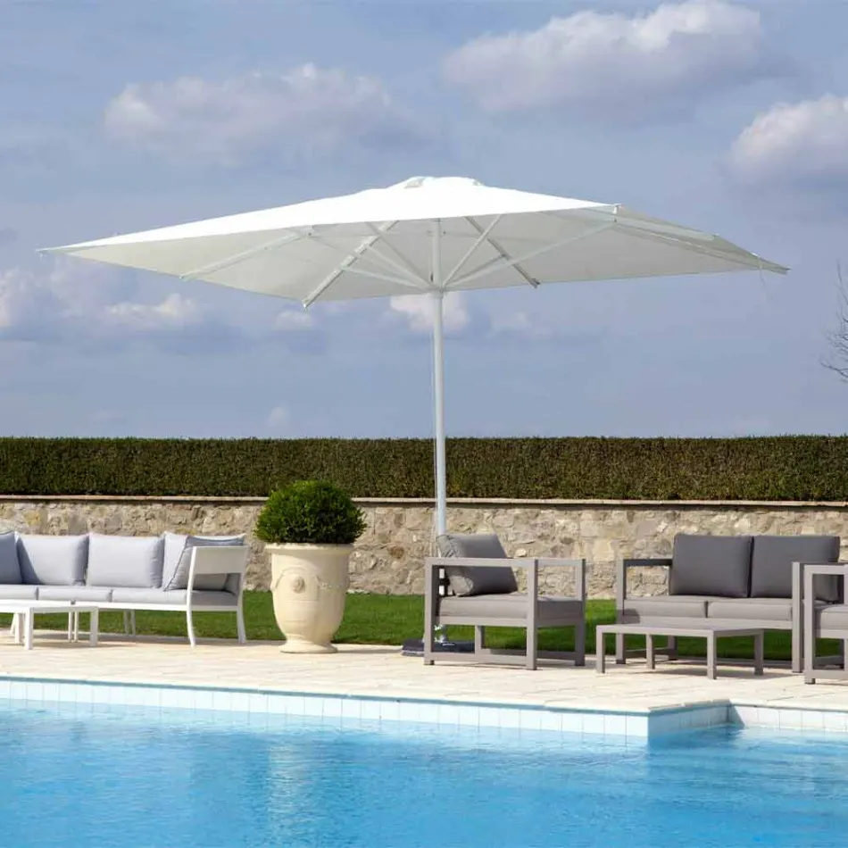 Garden Umbrella in Acrylic Fabric and Aluminum Made in Italy - Solero Viadurini