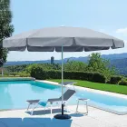 Garden Umbrella with Fabric Cover and Aluminum Structure - Adrielle Viadurini