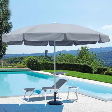 Garden Umbrella with Fabric Cover and Aluminum Structure - Adrielle Viadurini