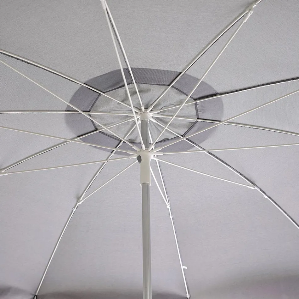 Garden Umbrella with Fabric Cover and Aluminum Structure - Adrielle Viadurini