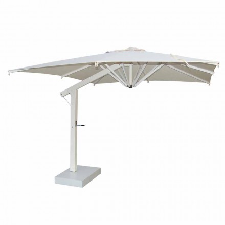 Aluminum Umbrella with White or Anthracite Arm 350x350 cm - Lapillo Viadurini
