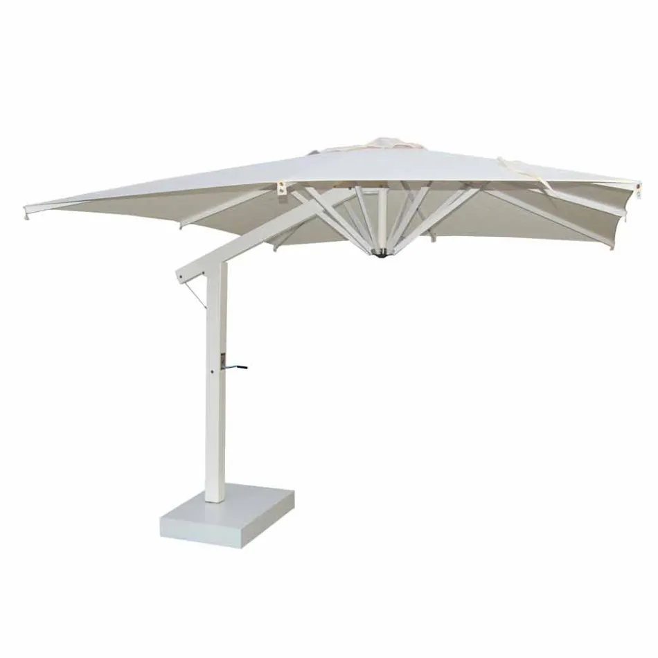 Aluminum Umbrella with White or Anthracite Arm 350x350 cm - Lapillo Viadurini