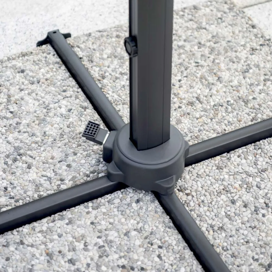 Polyester Umbrella with Handle and Side Pole - Nexa Viadurini