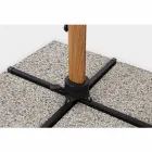 3x3 Outdoor Umbrella in Aluminum with Beige Polyester Fabric - Leano Viadurini