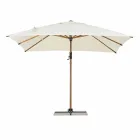 3x3 Outdoor Umbrella in Aluminum with Beige Polyester Fabric - Leano Viadurini