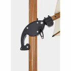 3x3 Outdoor Umbrella in Aluminum with Beige Polyester Fabric - Leano Viadurini