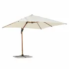 3x3 Outdoor Umbrella in Aluminum with Beige Polyester Fabric - Leano Viadurini