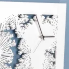 Design Wall Clock in White Wood or Rectangular Taupe - Artifice Viadurini