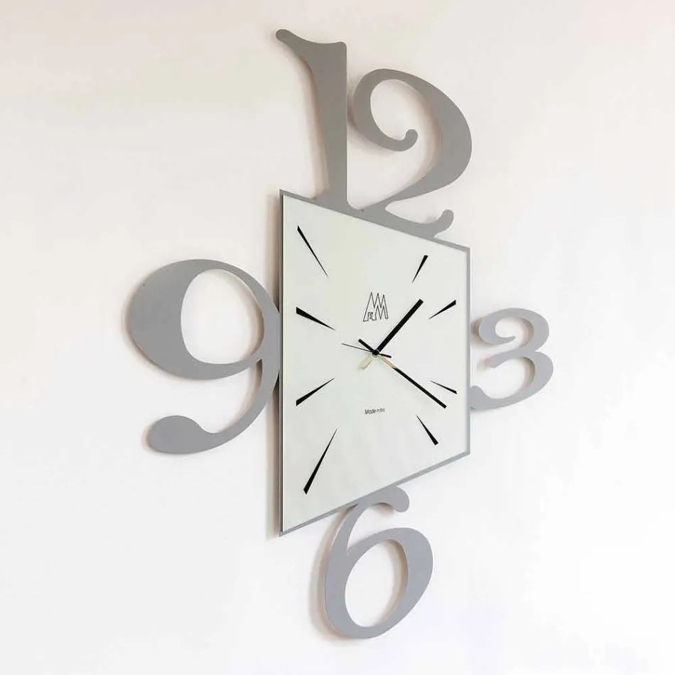 Design Wall Clock in Black Iron or Aluminum Made in Italy - Prospi Viadurini