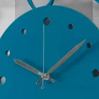 Wall Clock in Wood Design Large Modern Colored Round - Infondoalmar Viadurini