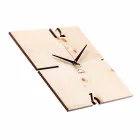 Square Wall Clock in Oak, Pine or Walnut Made in Italy - Bethel Viadurini