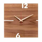 Square Wall Clock in Oak, Pine or Walnut Made in Italy - Bethel Viadurini