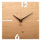 Square Wall Clock in Oak, Pine or Walnut Wood Made in Italy - Bethel Viadurini