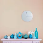 Round Wall Clock of Modern Design Gray and Blue Made in Italy - Umbriel Viadurini
