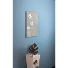 Brown Design Wall Clock in Wood and Rectangular Plexiglass - Silene Viadurini