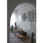 Modern Design Wall Clock in Black or White Iron Made in Italy - Baldo Viadurini