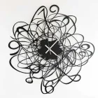 Modern Design Wall Clock in Black Iron or White Made in Italy - Baldo Viadurini
