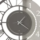 Modern Round Design Iron Wall Clock Double Numbering - Kassio Viadurini