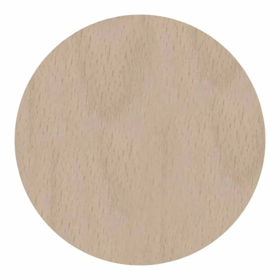 Wall Clock in Light or Dark Wood with a Modern Flower Design - Aquilegia Viadurini