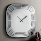 Cesira Mirrored Glass Wall Clock with Laser Engravings Made in Italy Viadurini