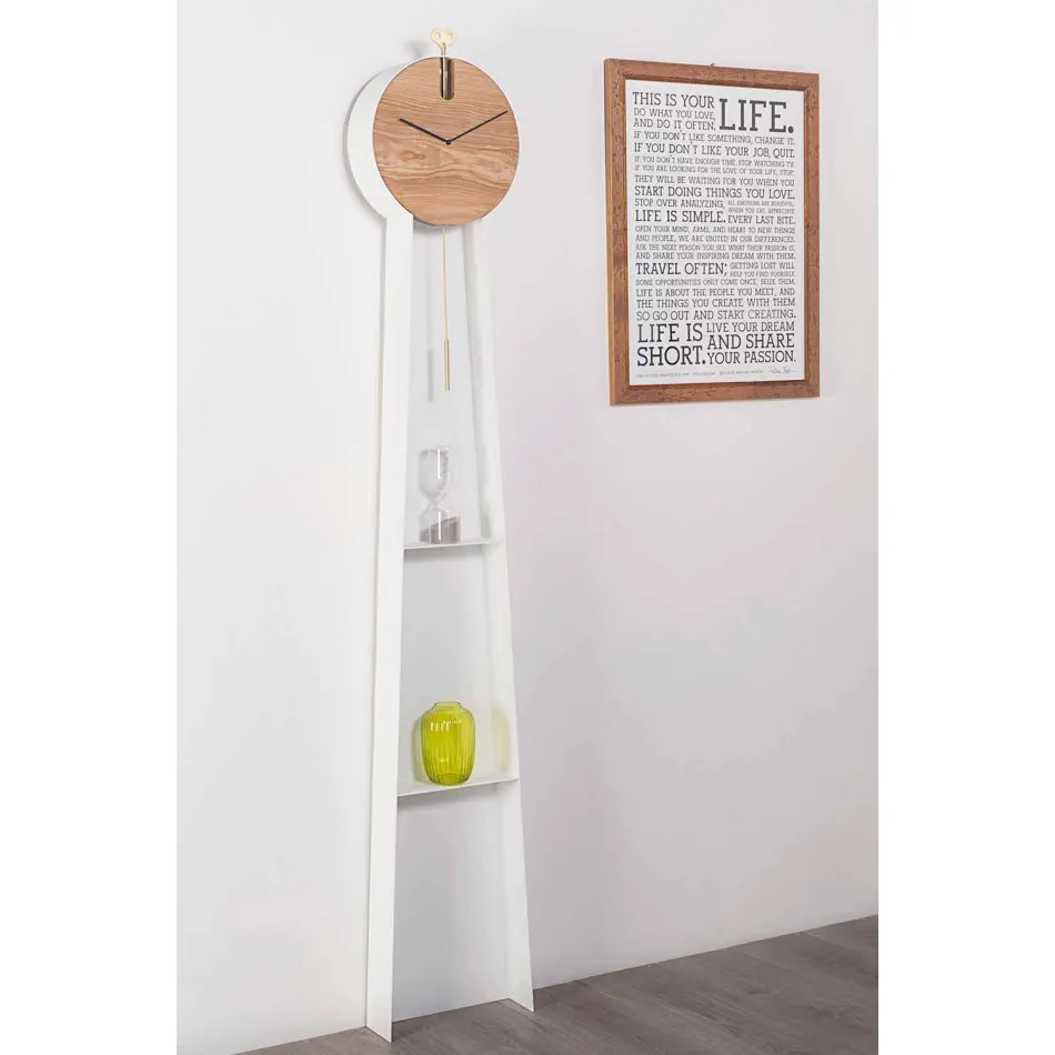 Design Pendulum Clock with Steel Structure Made in Italy - Pendolino Viadurini