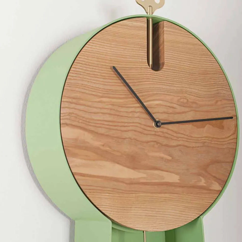 Design Pendulum Clock with Steel Structure Made in Italy - Pendolino Viadurini
