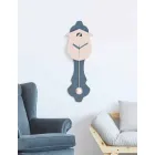 Modern Gray and Pink Design Wall Pendulum Clock in Wood - Cuckoo Viadurini