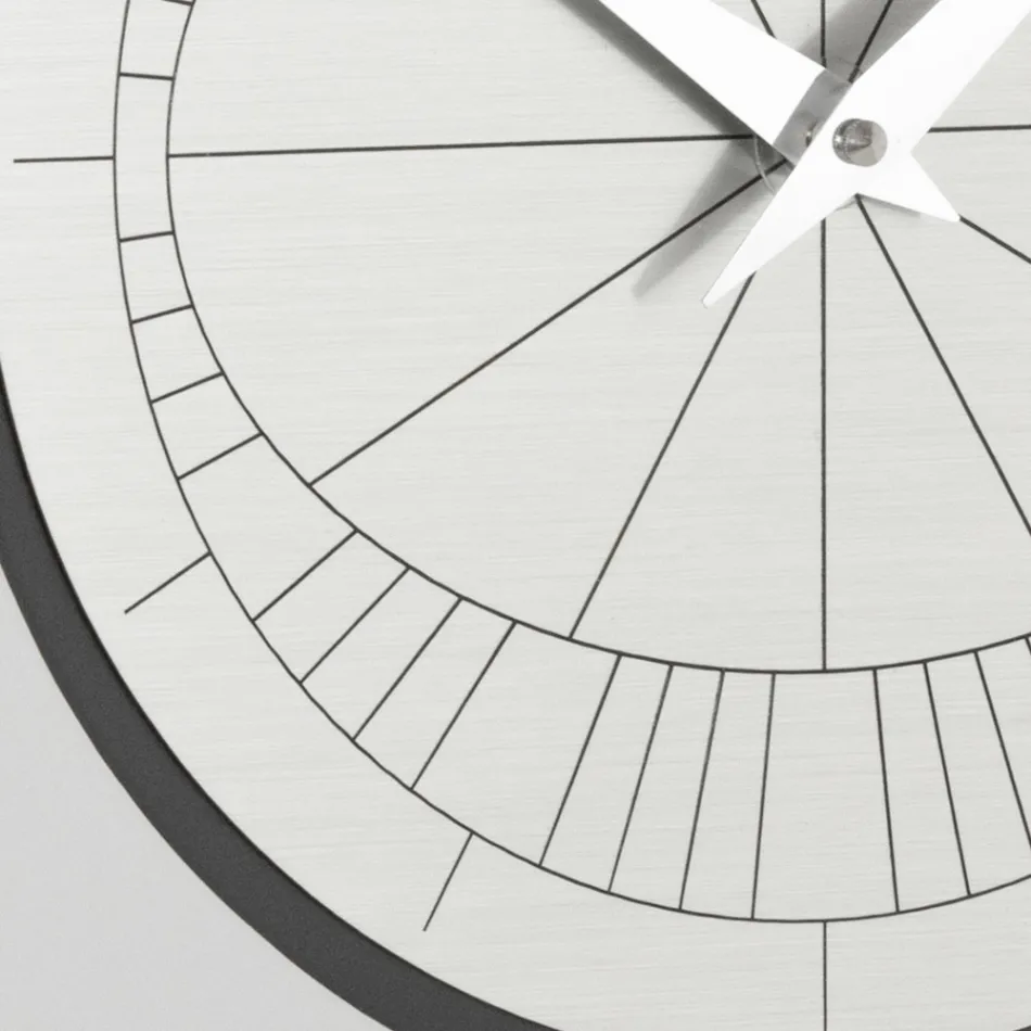 Clock with Relief Frame and Polypropylene with Different Colors - Lunarium Viadurini