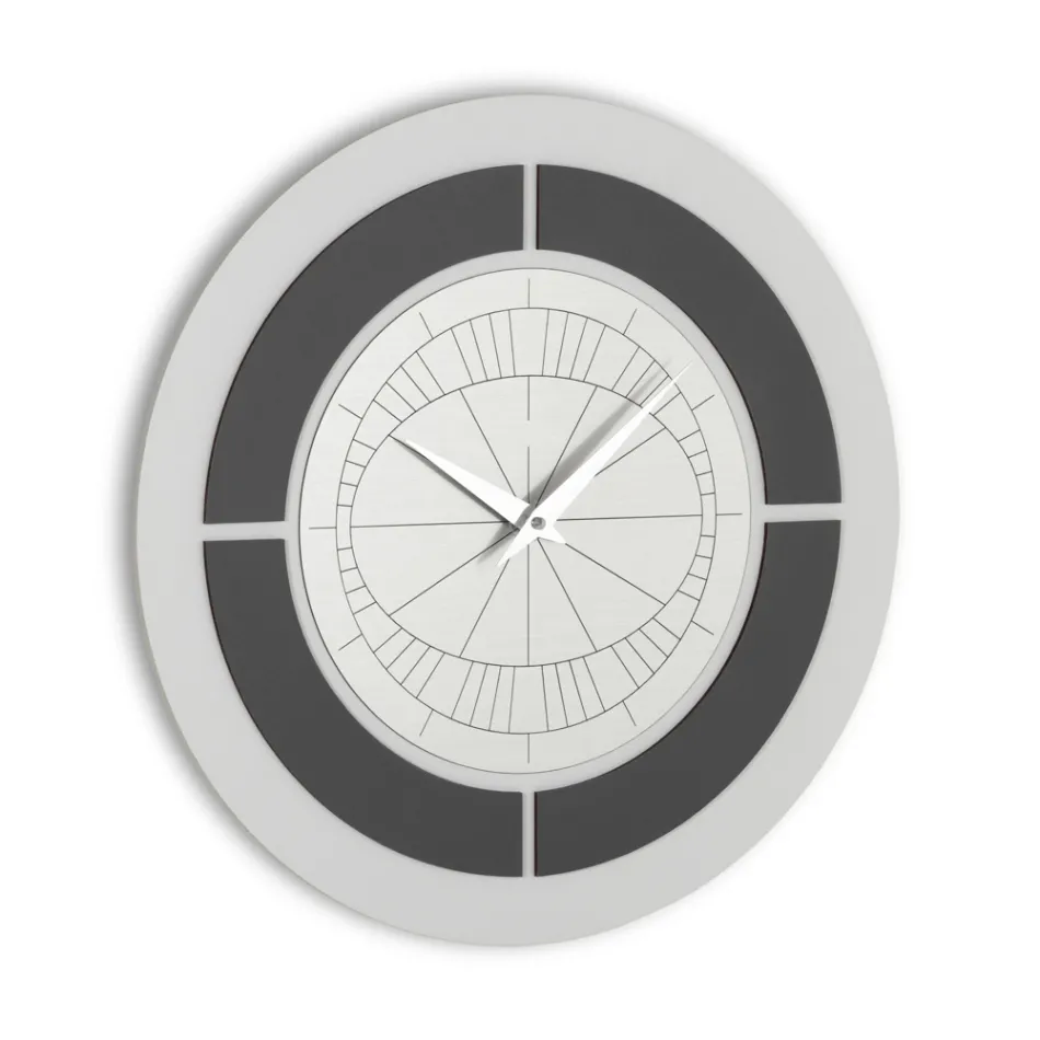 Clock with Relief Frame and Polypropylene with Different Colors - Lunarium Viadurini