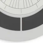 Clock with Relief Frame and Polypropylene with Different Colors - Lunarium Viadurini