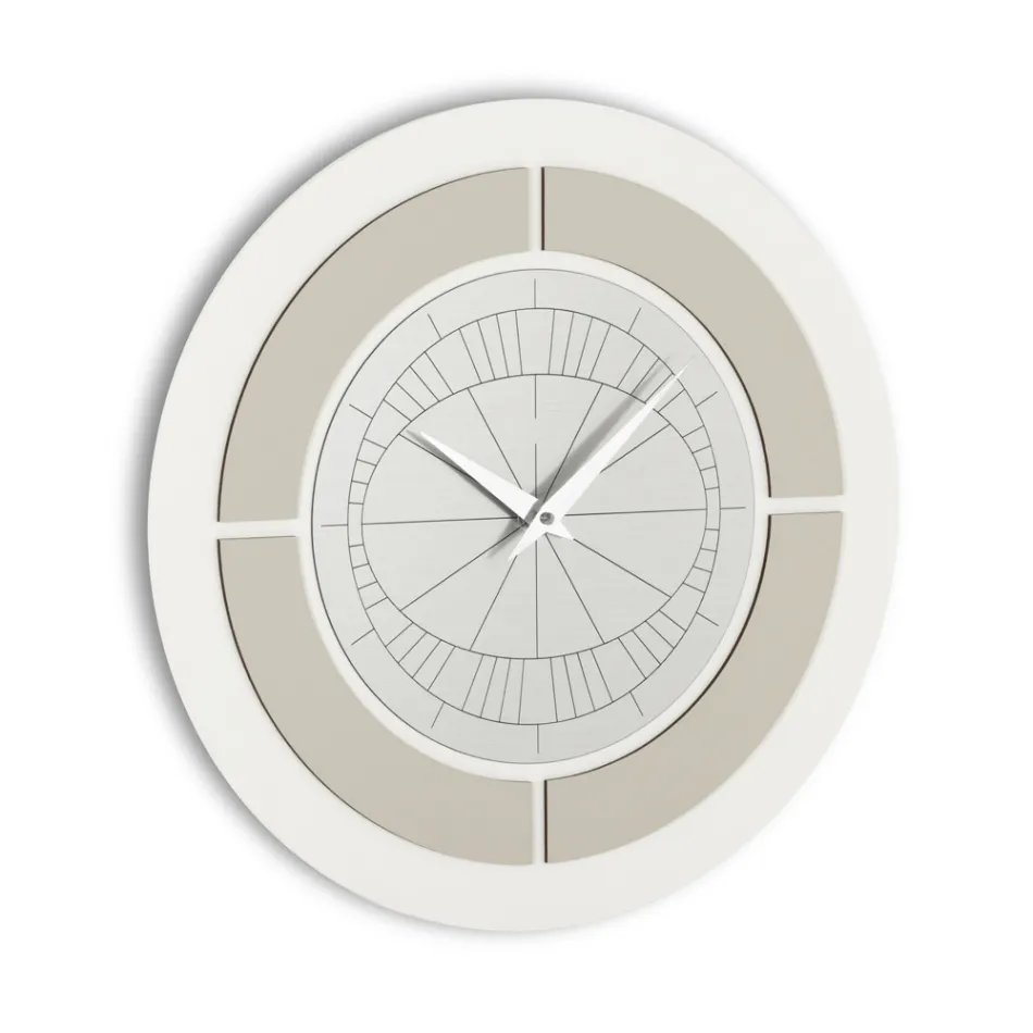 Clock with Relief Frame and Polypropylene with Different Colors - Lunarium Viadurini