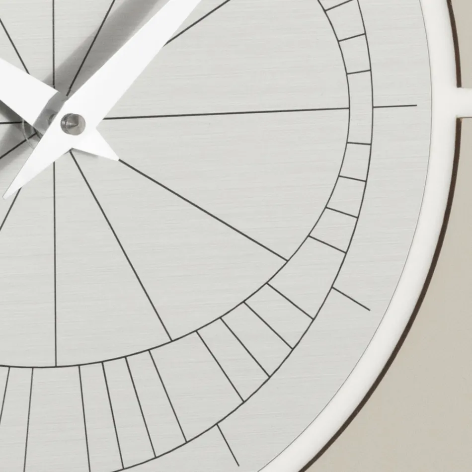 Clock with Relief Frame and Polypropylene with Different Colors - Lunarium Viadurini