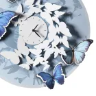 Clock with Butterfly Decoration in Different Finishes Made in Italy - Cufflinks Viadurini