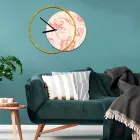 Clock with Wooden and Printed Panel Made in Italy - Malawi Viadurini