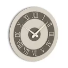MDF Wall Clock and Roman Numerals in Linen Relief - Chronoform Viadurini