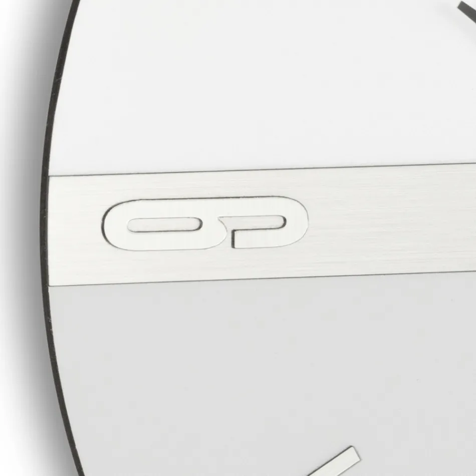 High Density Semi-Expanded PVC Wall Clock Made in Italy - Ritmo Viadurini