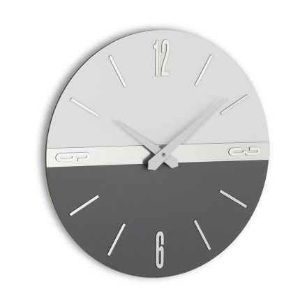 High Density Semi-Expanded PVC Wall Clock Made in Italy - Ritmo Viadurini