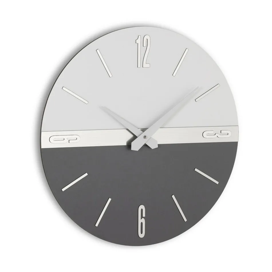 High Density Semi-Expanded PVC Wall Clock Made in Italy - Ritmo Viadurini
