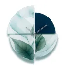 Printed Methacrylate Wall Clock with Geometric Shapes Made in Italy - Lumea Viadurini