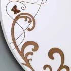 Modern and Round Wall Clock in Wood with Design Decorations - Season Viadurini