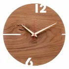 Round Wall Clock in Oak, Pine or Walnut Wood Made in Italy - Bethel Viadurini