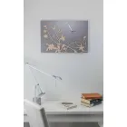 Modern Design Rectangular Gray Wall Clock in Decorated Wood - Gallium Viadurini