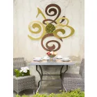 Design Wall Clock in Colored Iron Made in Italy - Fiordaliso Viadurini