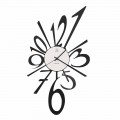 Design Wall Clock in Black Iron or Aluminum Made in Italy - Oceano