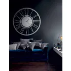 Large Modern Iron Wall Clock Made in Italy - Einar Viadurini